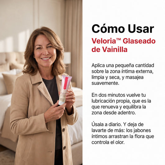 Cómo usar Veloria Glaseado de Vainilla